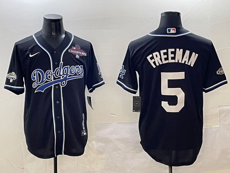 Men Los Angeles Dodgers #5 Freeman Black Fashion Game 2025 Nike MLB Jersey style 3062->los angeles dodgers->MLB Jersey
